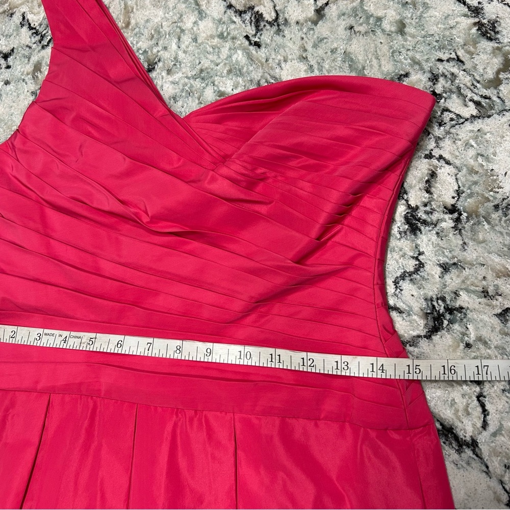 NWT BCBGMaxAzria Ladies 6 Neon Pink Taffeta Dress Cocktail - Picture 10 of 13